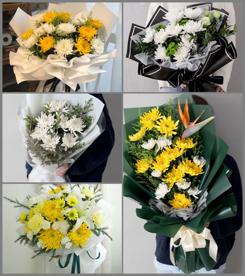 广东肇庆市四会市龙甫镇白事花束代送